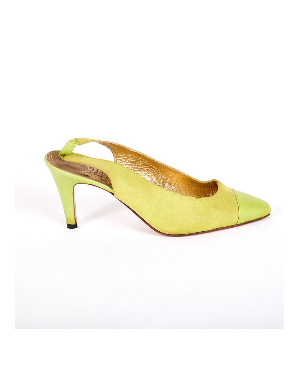 Escarpins Dior T40 en piqué de soie vert