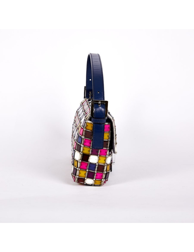 Sac FENDI  baguette multicolore  en mozaique et cristal