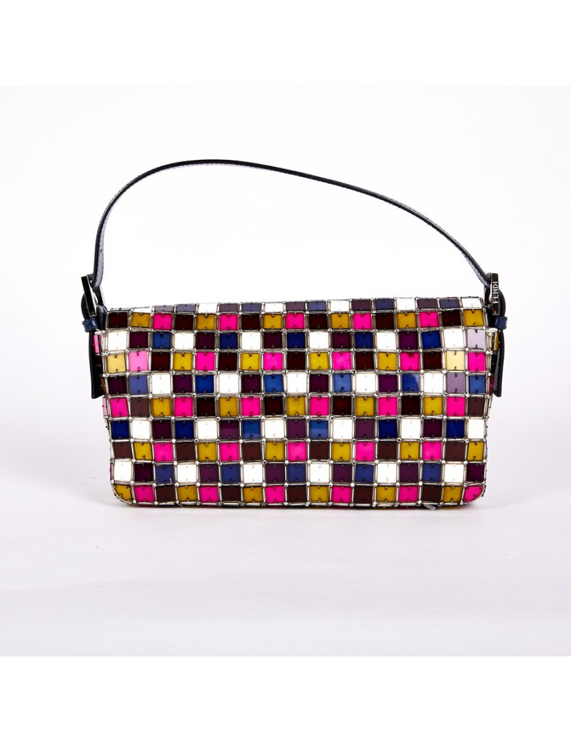 Sac FENDI  baguette multicolore  en mozaique et cristal