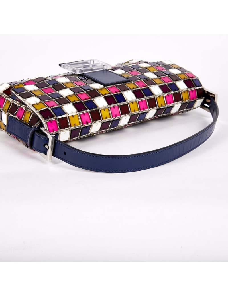 Sac FENDI  baguette multicolore  en mozaique et cristal