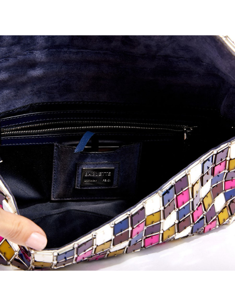 Sac FENDI  baguette multicolore  en mozaique et cristal