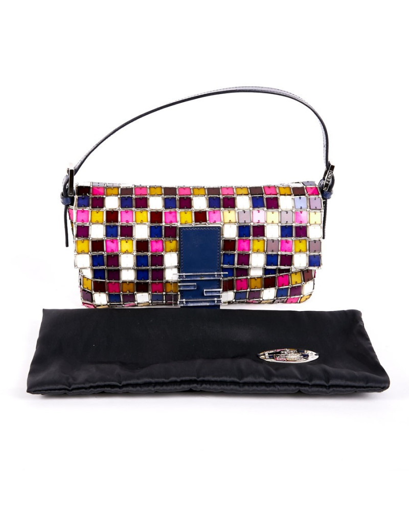 Sac FENDI  baguette multicolore  en mozaique et cristal