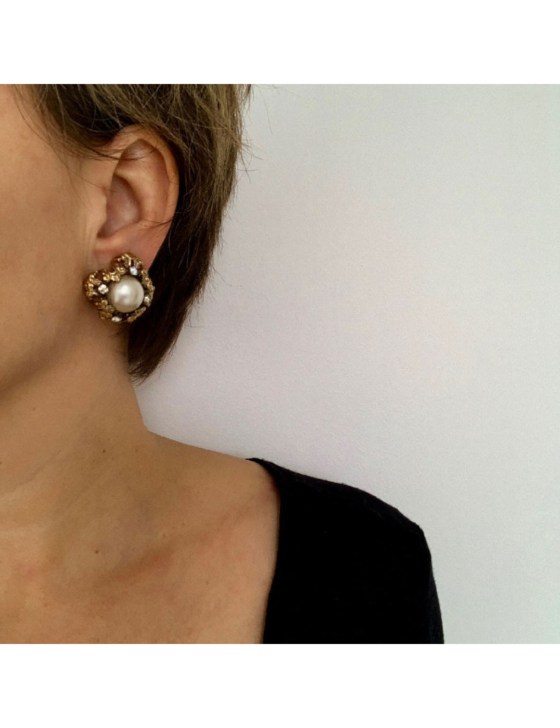 Boucles d'oreille CHANEL couture  1968