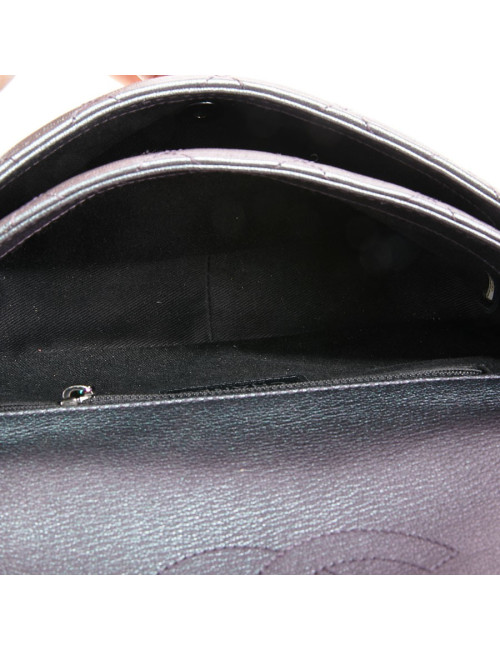 Sac CHANEL cuir de veau matelassé irisé mauve