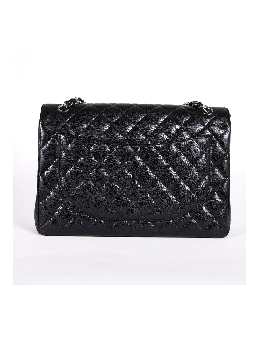 Sac jumbo CHANEL cuir caviar noir