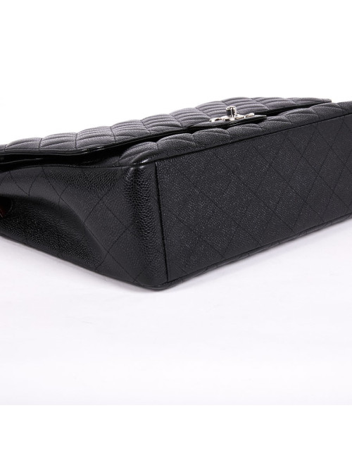 Sac jumbo CHANEL cuir caviar noir