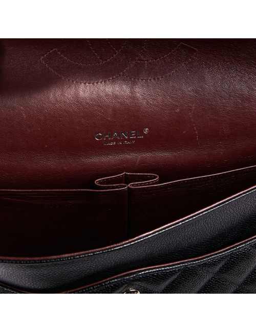 Sac jumbo CHANEL cuir caviar noir