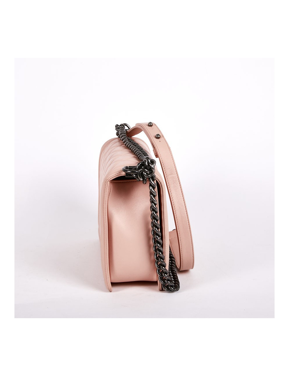 Sac Boy CHANEL cuir matelassé rose