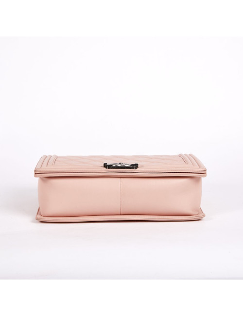 Sac Boy CHANEL cuir matelassé rose
