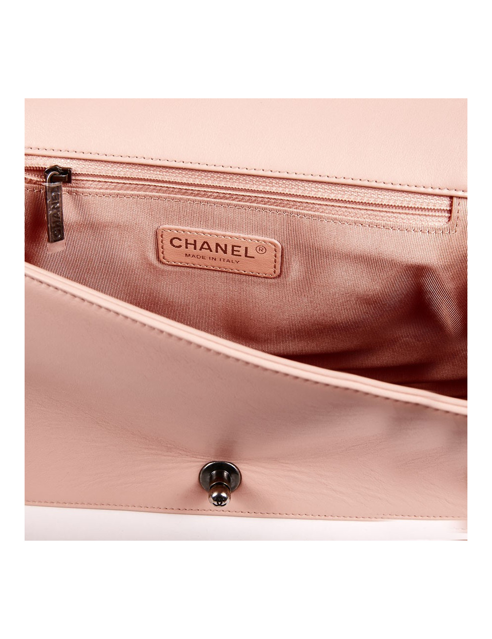 Sac Boy CHANEL rose cuir matelassé