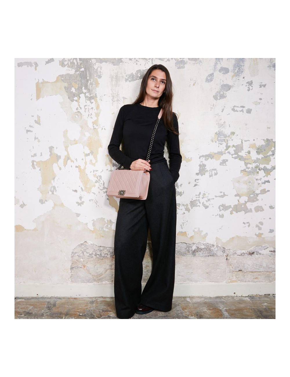 Sac Boy CHANEL cuir matelassé rose