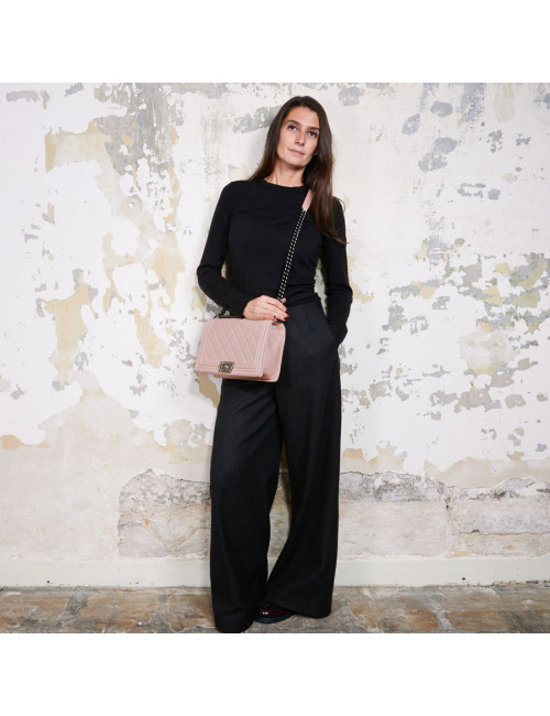 Sac Boy CHANEL cuir matelassé rose