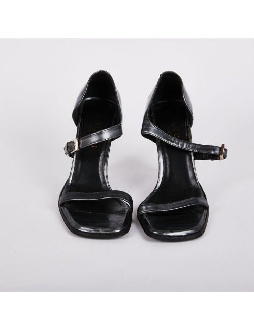 Sandales Hautes T 35,5 Gucci gris métallisé