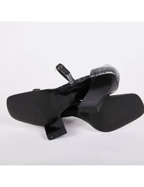 Sandales Hautes Gucci T35.5 gris métallisé