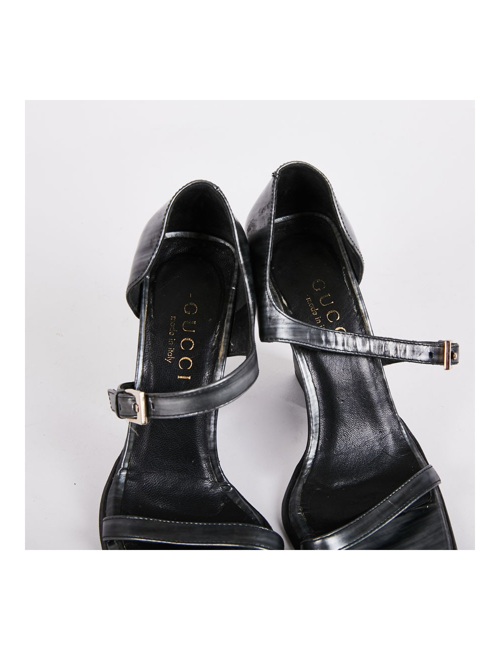 Sandales Hautes Gucci T35.5 gris métallisé