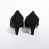 Escarpins Chanel T39,5 en veau velours noir