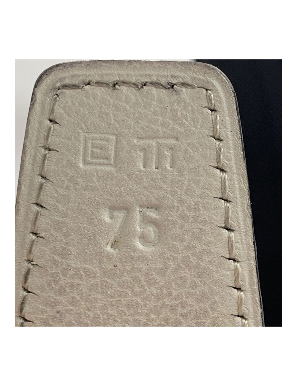 Ceinture HERMES réversible boucle H striée