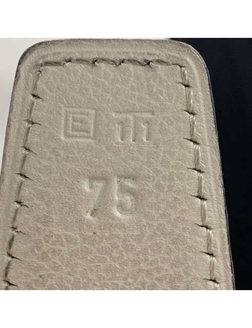 Ceinture HERMES réversible boucle H striée