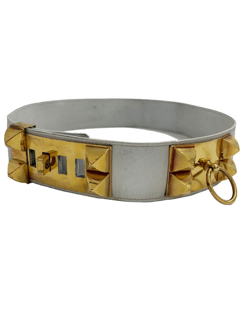 Ceinture CDC HERMES cuir blanc 