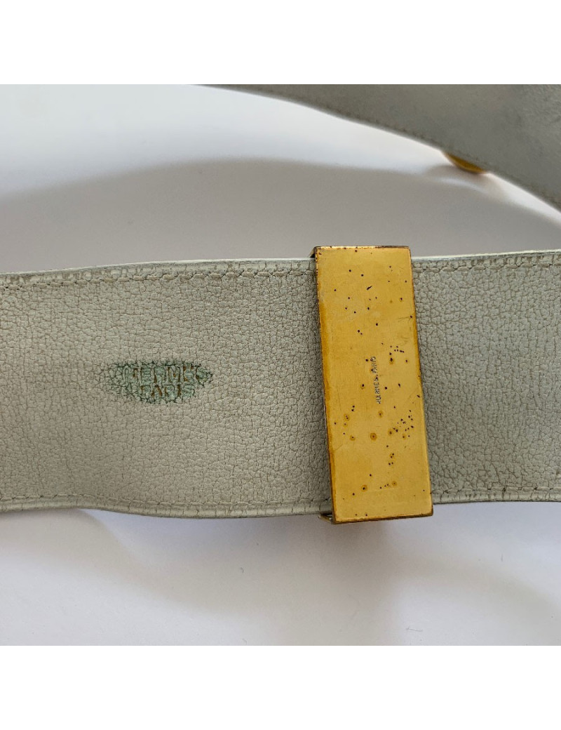 Ceinture CDC HERMES cuir blanc 