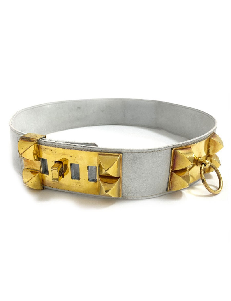 Ceinture CDC HERMES cuir blanc 