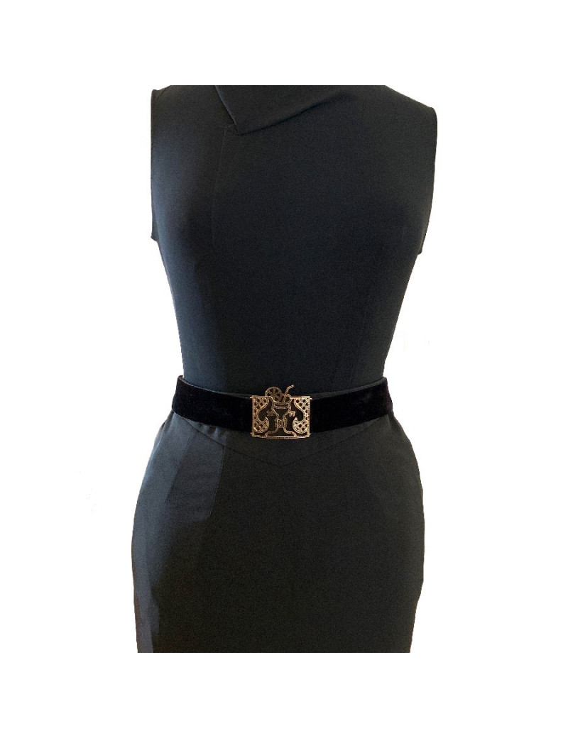 Ceinture CHANEL velours noir