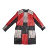 Manteau PROENZA SCHOULER cuir rouge et noir et python naturel
