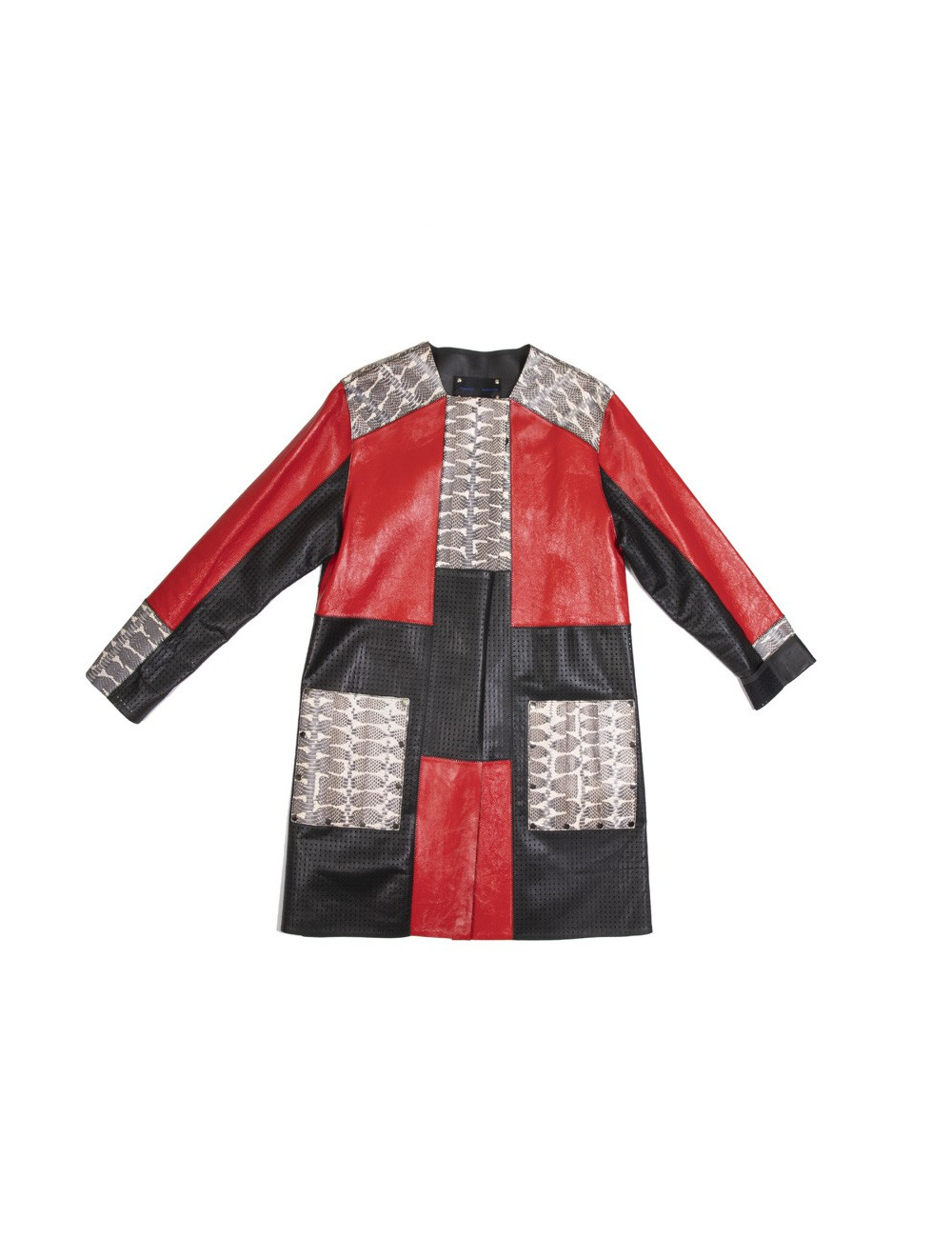 Manteau PROENZA SCHOULER cuir et python