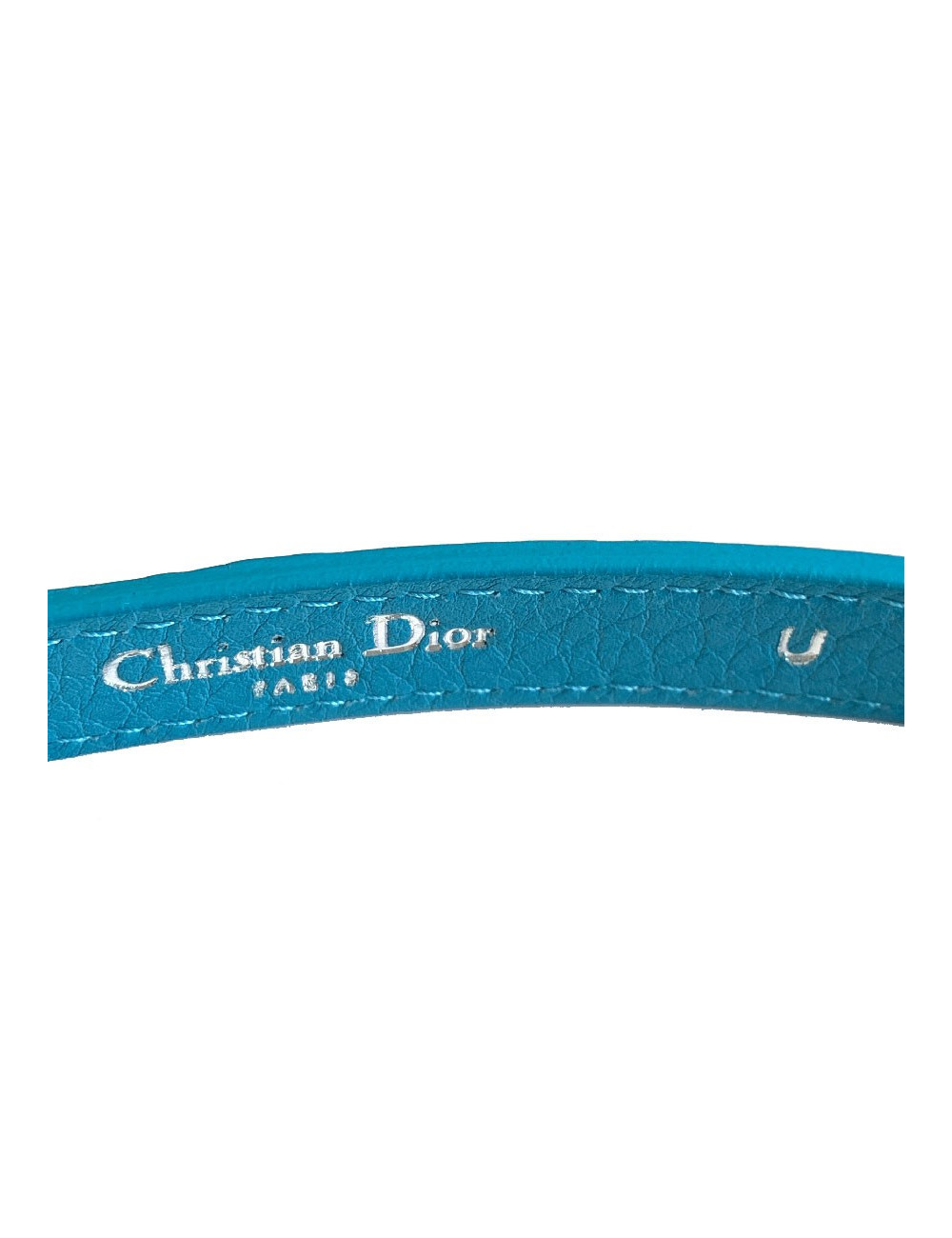 Ceinture double CHRISTIAN DIOR bleue et charm