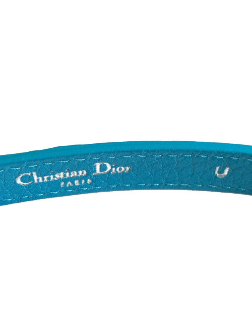 Ceinture double CHRISTIAN DIOR bleue et charm