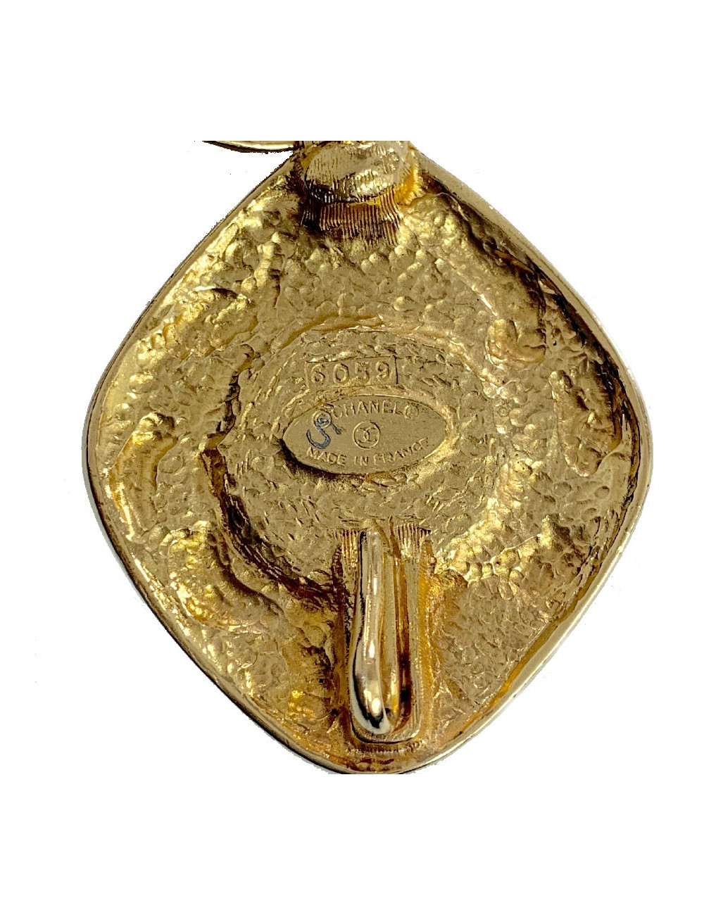 Ceinture CHANEL vintage métal doré et perles