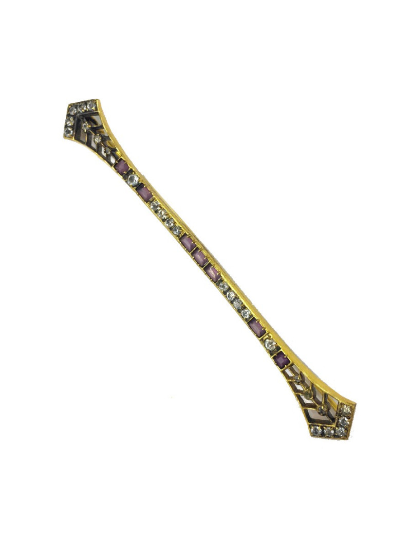 Barrette de cravate ou broche non signée