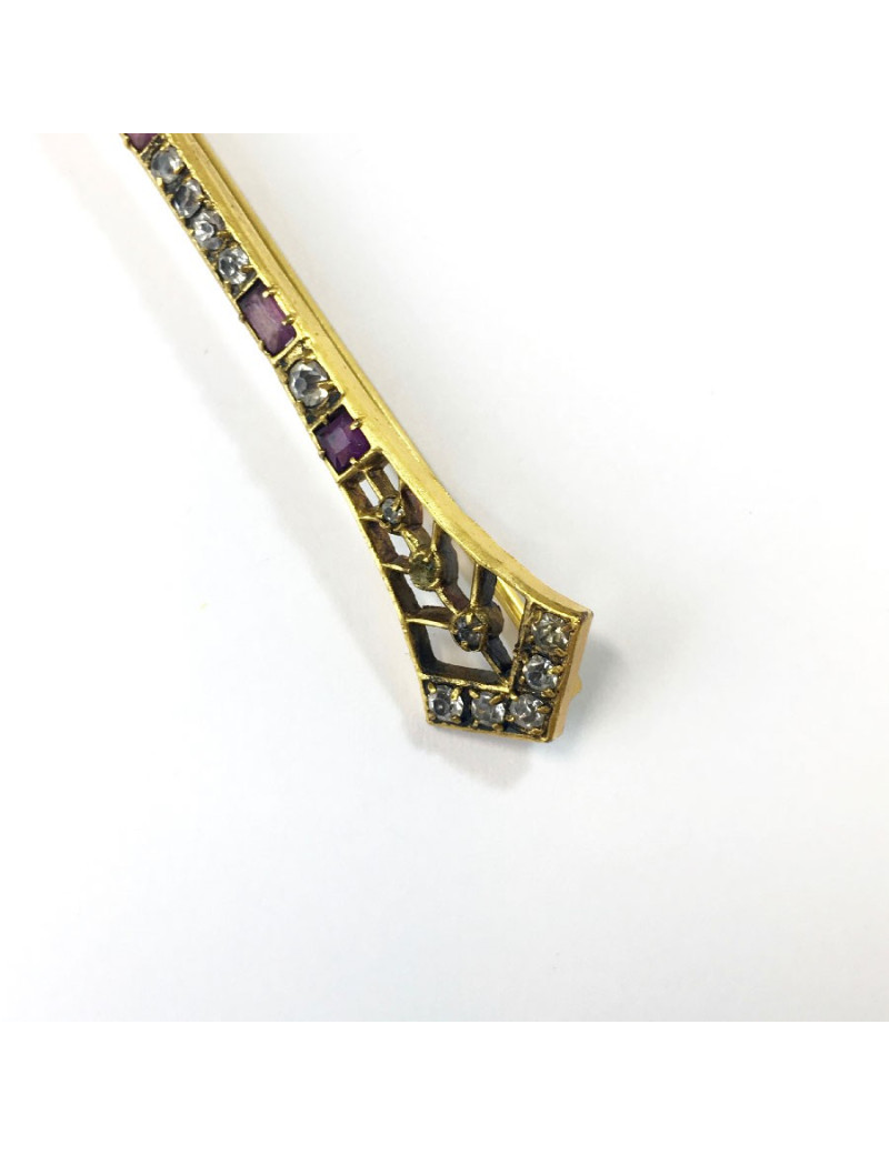 Barrette de cravate ou broche non signée