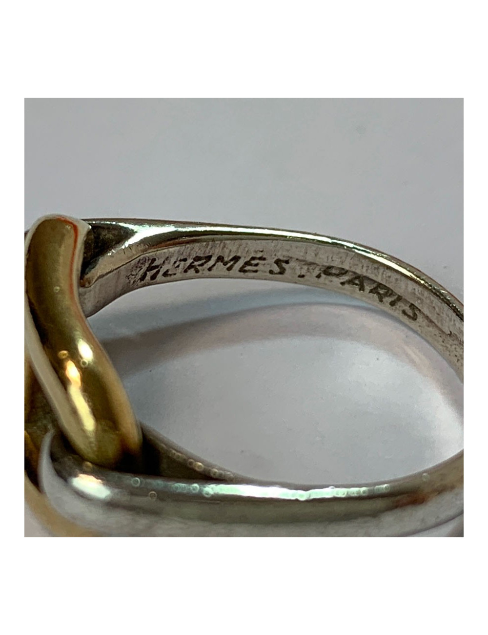 Bague HERMES or et argent