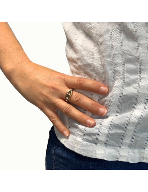 Bague HERMES or et argent