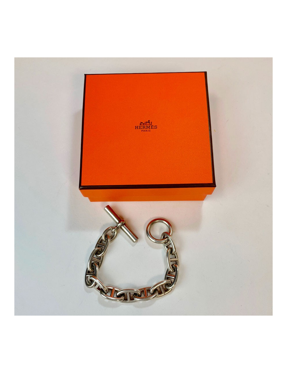 Bracelet HERMES GM chaine d'ancre 925/1000 