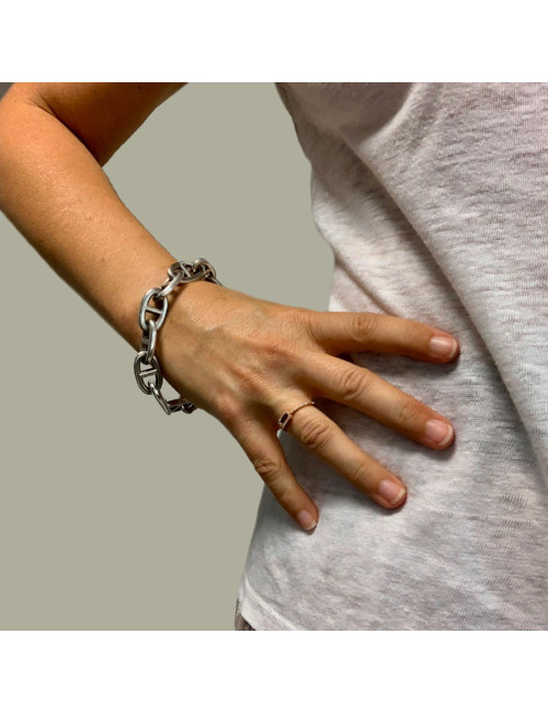 Bracelet HERMES GM chaine d'ancre 925/1000 