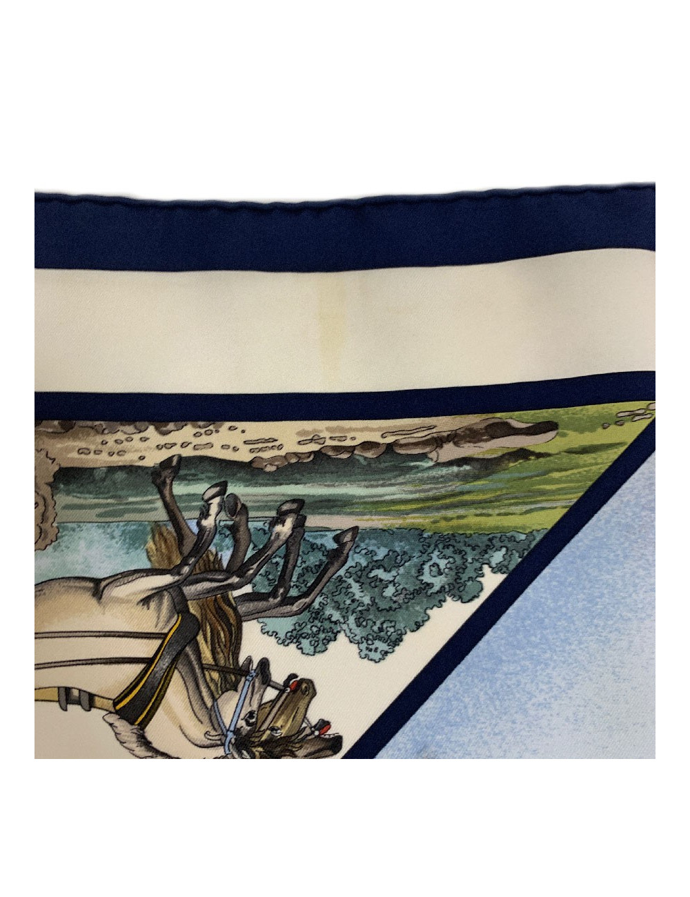 Carré 90 x 90 HERMES soie 100% "Voyage en Russie" 