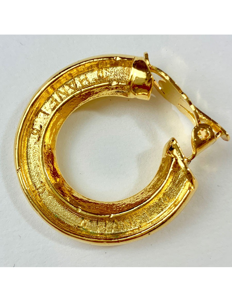 Clip CHANEL créoles dorées vintage