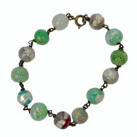 Bracelet perles MARGUERITE DE VALOIS multicolore en pâte de verre