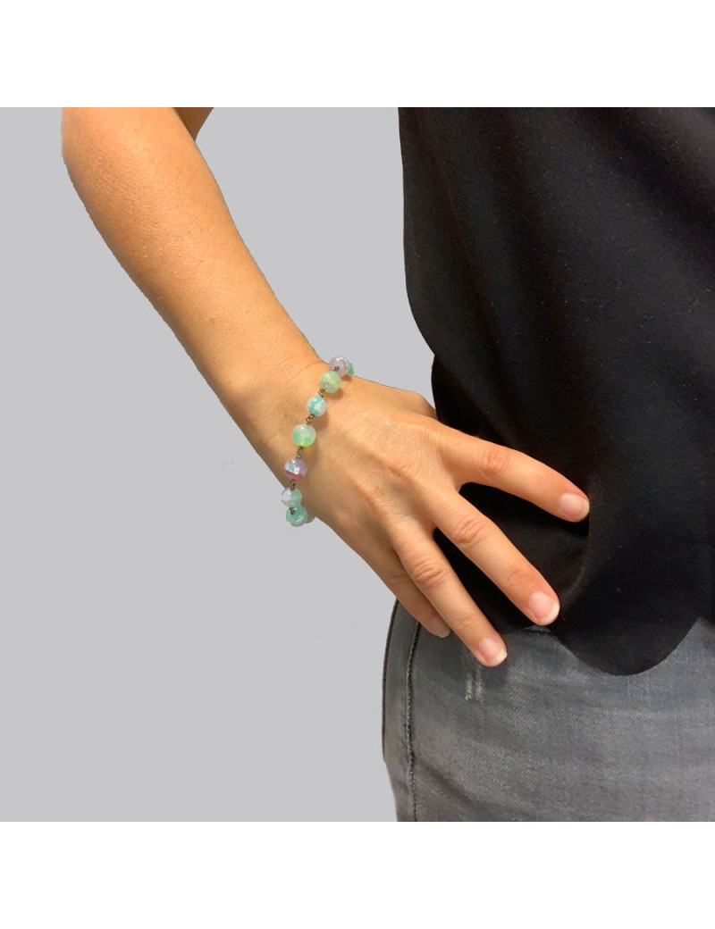 bracelet perles multicolores