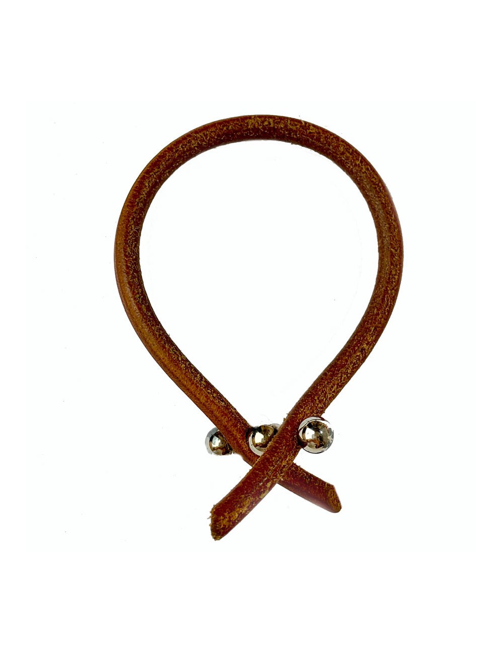 HERMES bracelet brown leather cord - Certified Occasion Jewelry 
