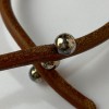 HERMES bracelet brown leather cord 