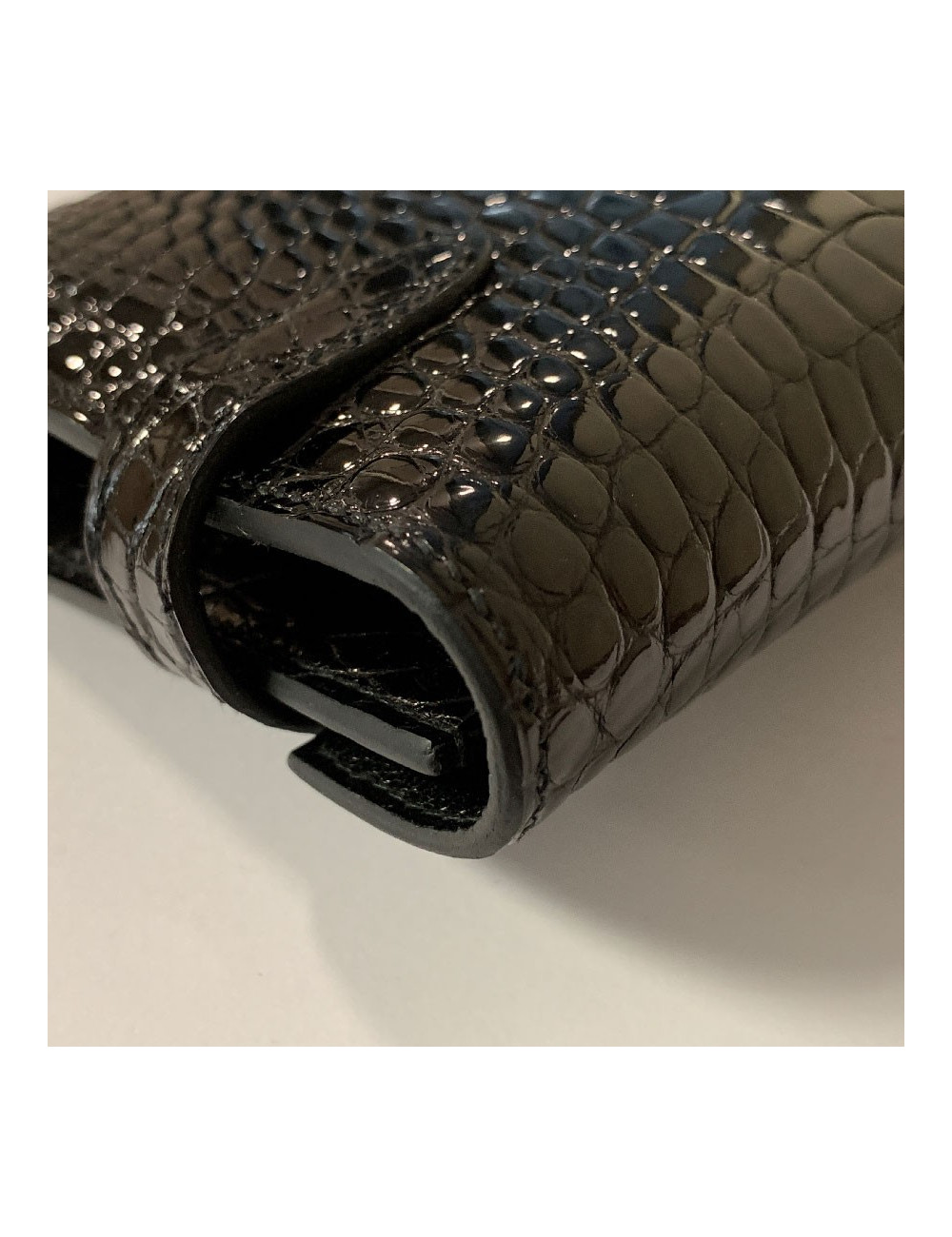 Portefeuille kelly HERMES alligator noir