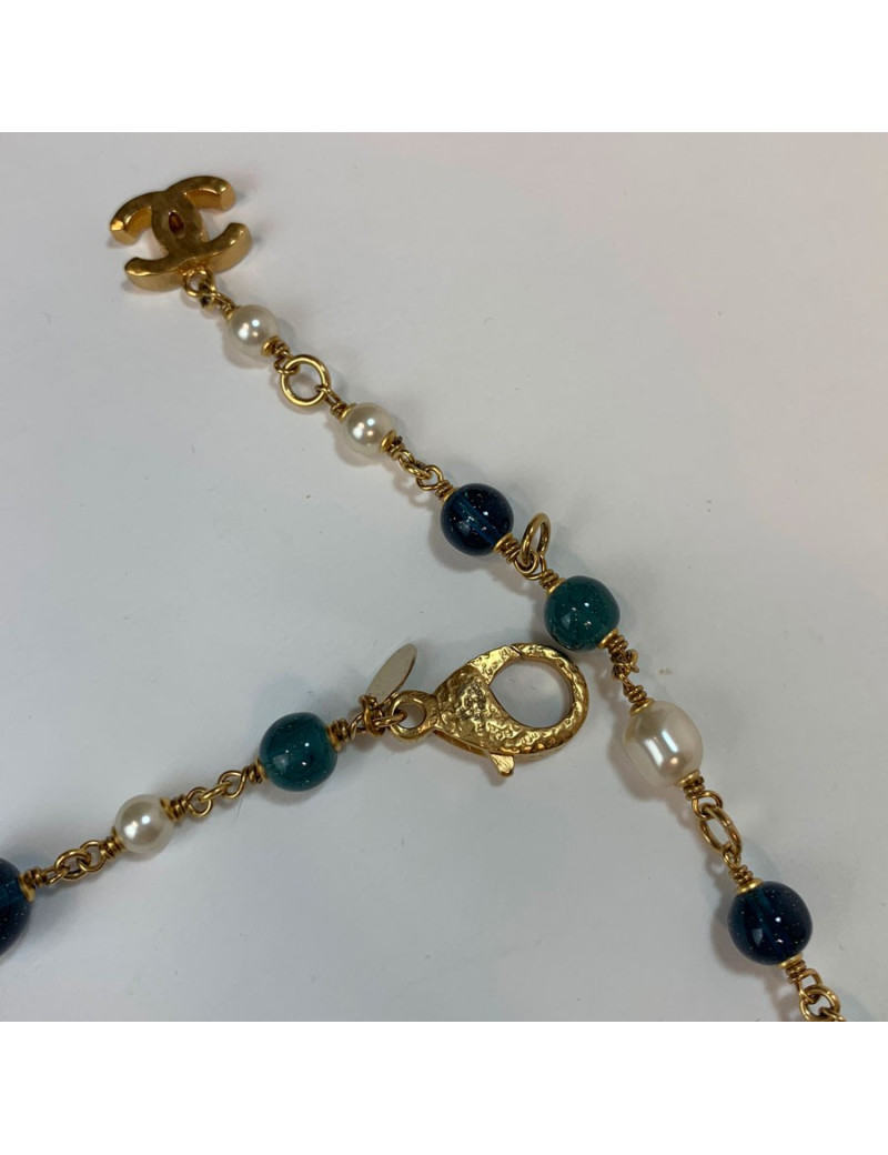 Sautoir CHANEL triple rangs 