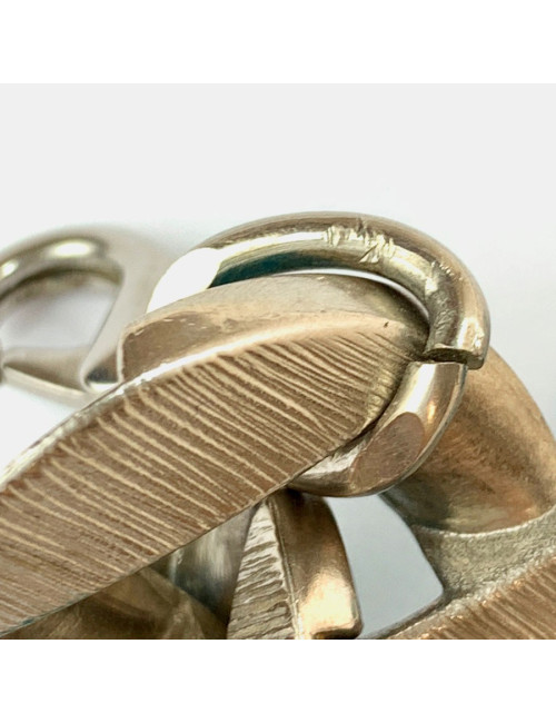 Bracelet CHANEL gourmette émaillée bleue