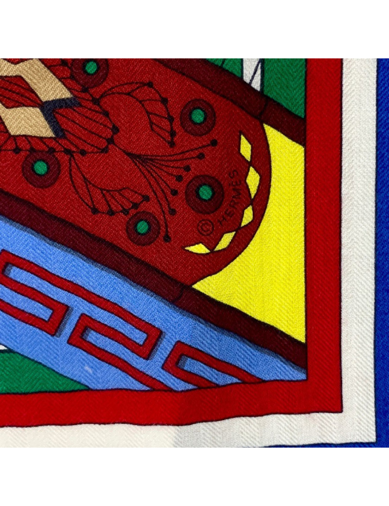 Châle HERMES cachemire et soie