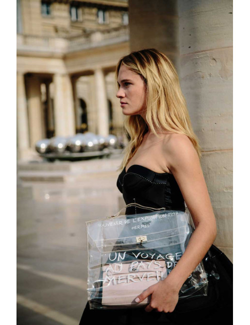 Sac "Kelly"  "Voyage au pays des merveilles"  HERMES - souvenir de l'exposition 1997