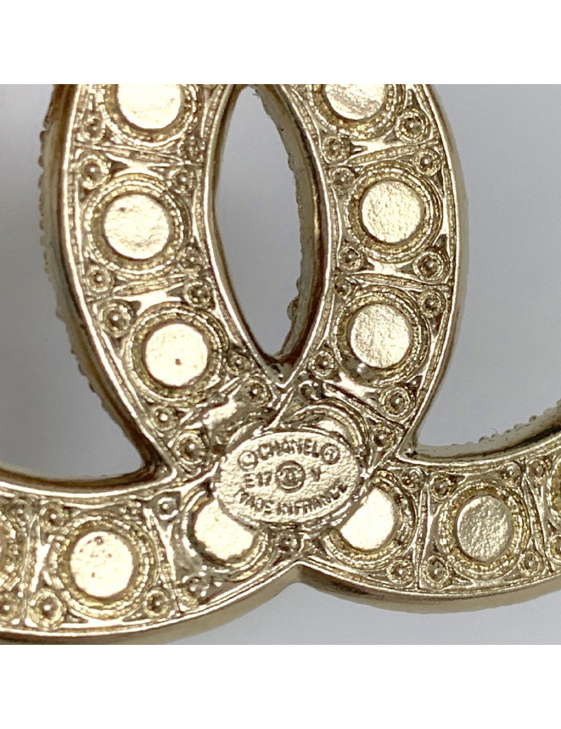 Broche CHANEL perles et strass