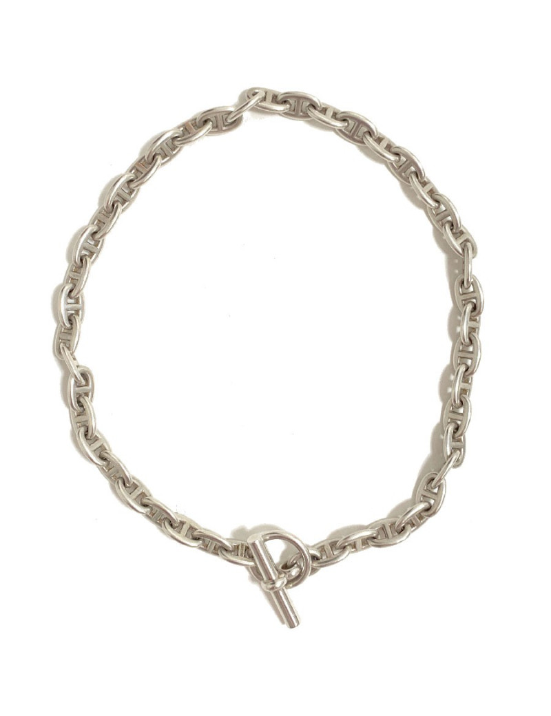 Collier HERMES chaine d'ancre en argent massif